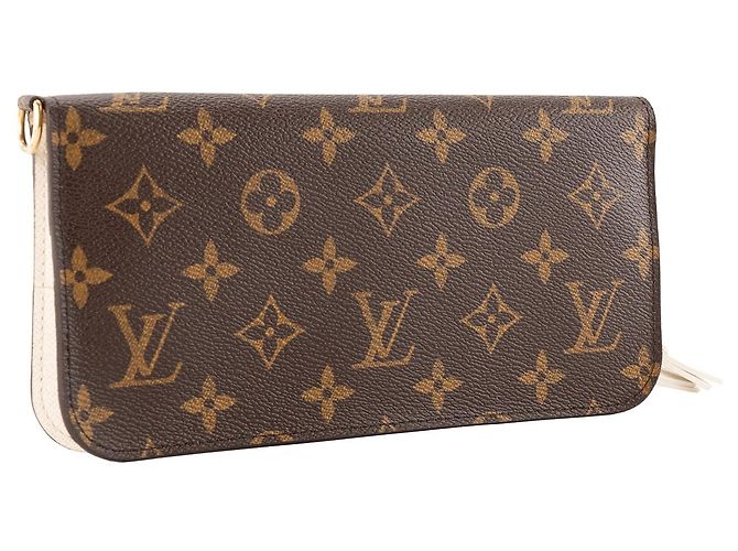 LOUIS VUITTON - Portefeuille Insolite Louis Vuitton en toile enduite monogrammée Marron - vue 2