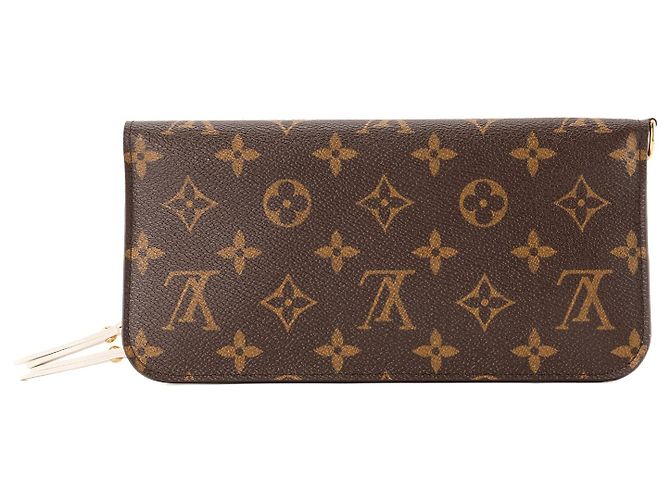 LOUIS VUITTON - Portefeuille Insolite Louis Vuitton en toile enduite monogrammée Marron - vue 3