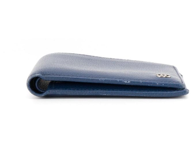 CHANEL - Portafoglio Chanel in Pelle Granata Blu Marino Blu navy - vista 3