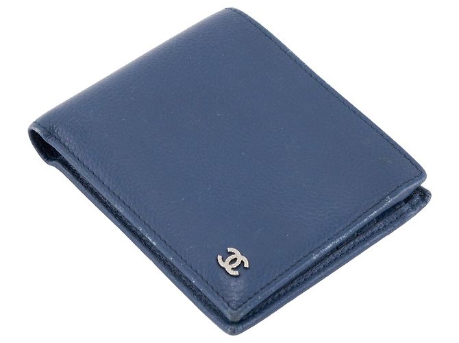 CHANEL - Portafoglio Chanel in Pelle Granata Blu Marino Blu navy - vista 4
