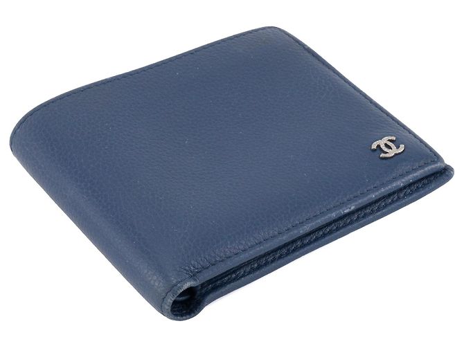 CHANEL - Portafoglio Chanel in Pelle Granata Blu Marino Blu navy - vista 5