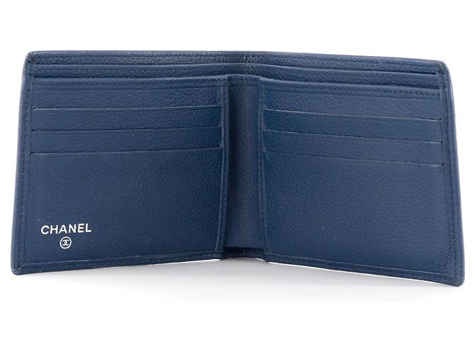 CHANEL - Portafoglio Chanel in Pelle Granata Blu Marino Blu navy - vista 6