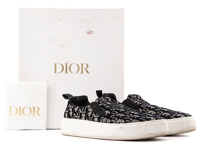 DIOR - Baskets Solar Dior en toile Dior oblique (T39,5) - vue 7