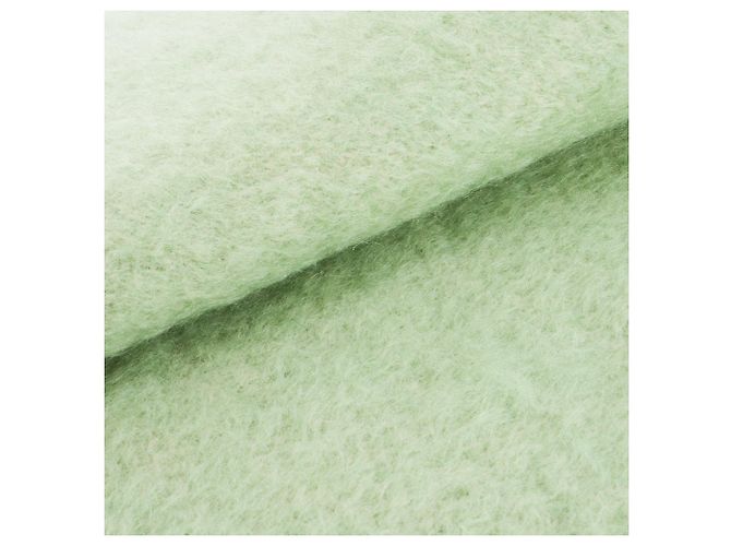 LOEWE - Sciarpa Anagram Loewe in mohair e lana verde - vista 3