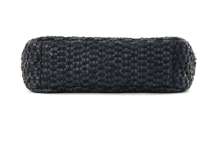 CHANEL - Borsa a Spalla Chanel 19 in Rafia e Tweed Blu Marino e Nero Blu navy - vista 4