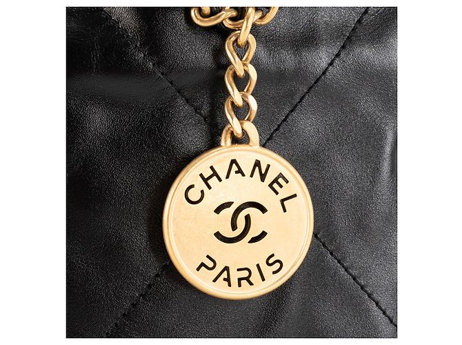 CHANEL - Borsa a tracolla Chanel 22 in pelle liscia nera Nero - vista 5
