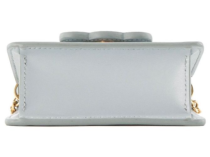 Céline CELINE - Borsa a tracolla Mini Triomphe Celine in pelle liscia blu chiaro - vista 3