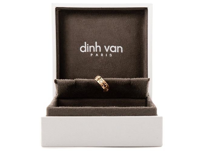 DINH VAN - Orecchino a cerchio Pulse Dinh Van in oro giallo e diamanti - vista 4