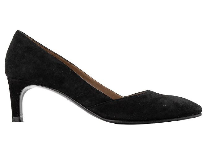 HERMÈS - Décolleté Scarlett 60 in Camoscio Nero (Taglia 37) - vista 2