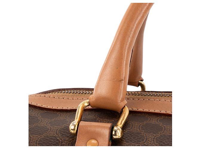 Céline CELINE - Boston 30 Macadam Celine Handtasche aus vintage braunem Canvas - Ansicht 10