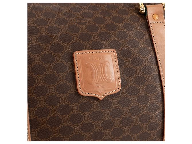 Céline CELINE - Boston 30 Macadam Celine Handtasche aus vintage braunem Canvas - Ansicht 4