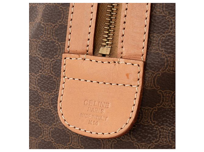Céline CELINE - Boston 30 Macadam Celine Handtasche aus vintage braunem Canvas - Ansicht 6