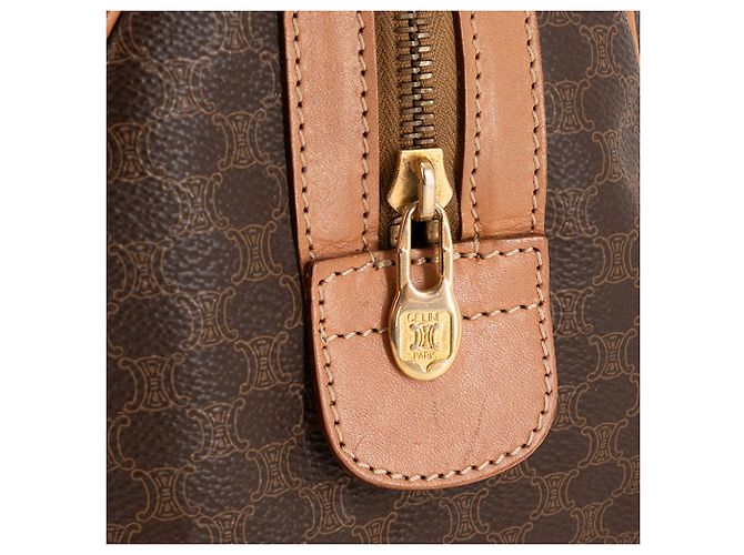 Céline CELINE - Boston 30 Macadam Celine Handtasche aus vintage braunem Canvas - Ansicht 7