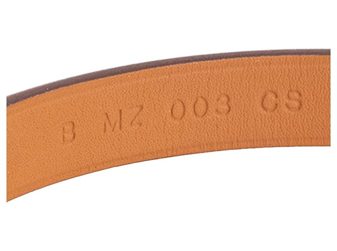 HERMÈS - Bracciale Double Tour Mini Kelly Hermès in Pelle Gialla (T1) Metallico - vista 6
