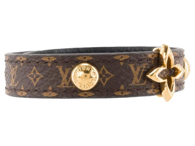 LOUIS VUITTON - Bracciale Blooming Louis Vuitton in tela rivestita con monogramma Marrone - vista 2