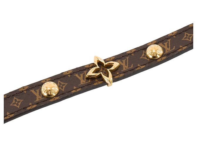 LOUIS VUITTON - Bracciale Blooming Louis Vuitton in tela rivestita con monogramma Marrone - vista 4