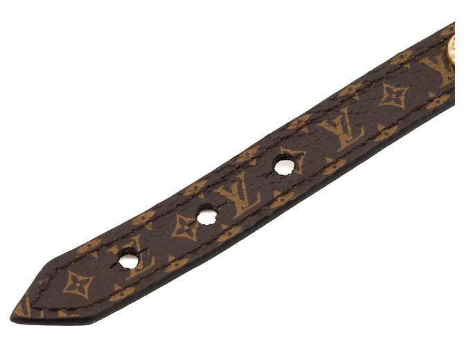 LOUIS VUITTON - Bracciale Blooming Louis Vuitton in tela rivestita con monogramma Marrone - vista 5