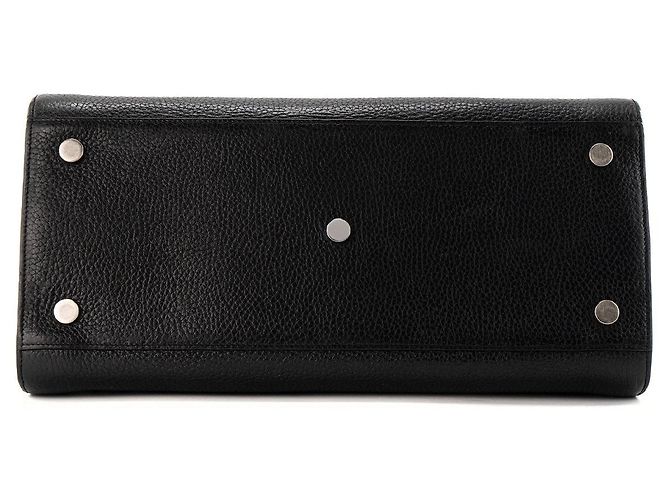 SAINT LAURENT - Sac de Jour Grande Saint Laurent in pelle martellata nera Nero - vista 4