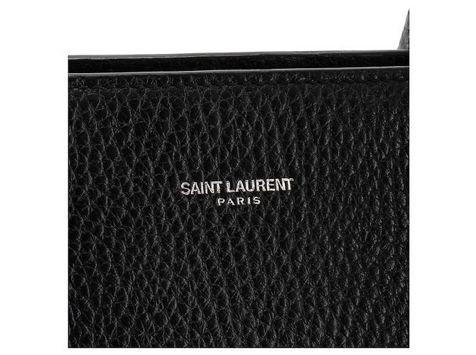 SAINT LAURENT - Sac de Jour Grande Saint Laurent in pelle martellata nera Nero - vista 5