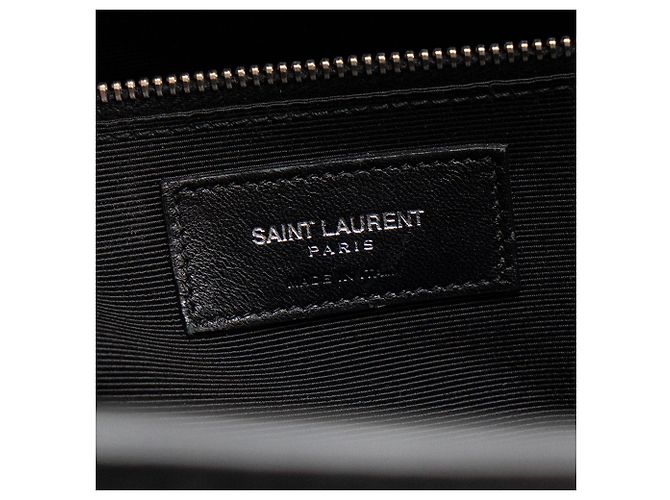 SAINT LAURENT - Sac de Jour Grande Saint Laurent in pelle martellata nera Nero - vista 6