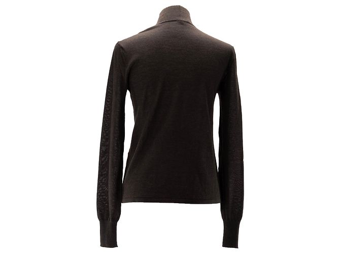 HERMÈS - Hermès Pullover aus Seide und Kaschmir in Braun und Orange (S-M) Schwarz - Ansicht 2