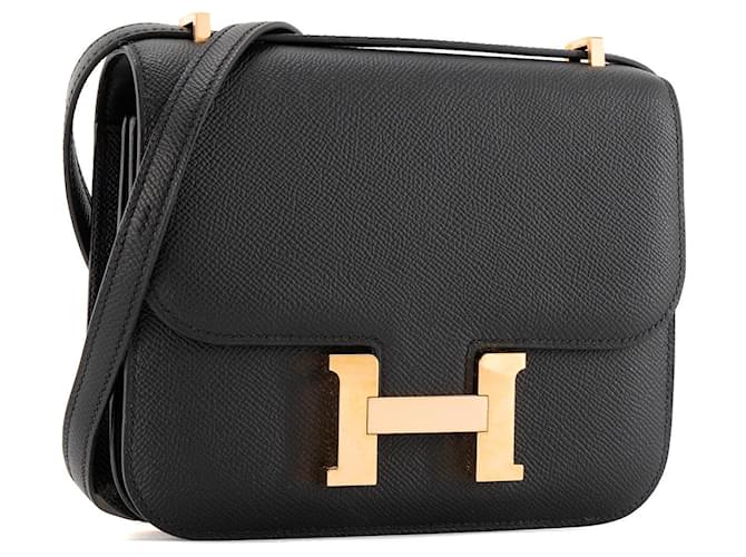 HERMÈS - Umhängetasche Constance 18 Hermès aus schwarzem Epsom-Leder - Ansicht 2