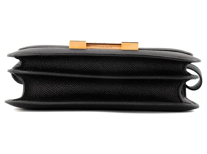 HERMÈS - Umhängetasche Constance 18 Hermès aus schwarzem Epsom-Leder - Ansicht 3