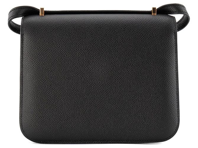 HERMÈS - Umhängetasche Constance 18 Hermès aus schwarzem Epsom-Leder - Ansicht 4