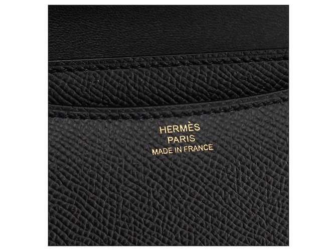 HERMÈS - Umhängetasche Constance 18 Hermès aus schwarzem Epsom-Leder - Ansicht 6