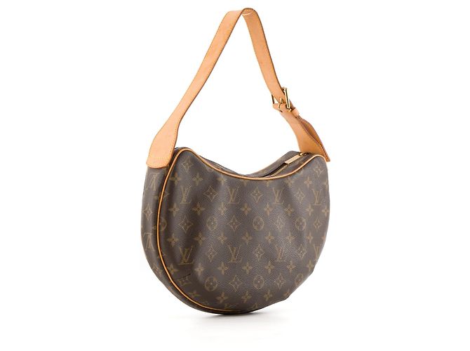 LOUIS VUITTON - Borsa a Spalla Croissant MM Louis Vuitton in Tela Monogrammata Marrone - vista 2