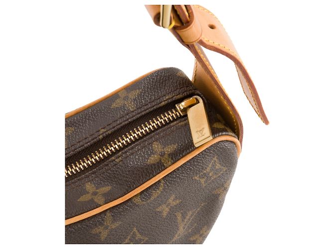 LOUIS VUITTON - Borsa a Spalla Croissant MM Louis Vuitton in Tela Monogrammata Marrone - vista 8