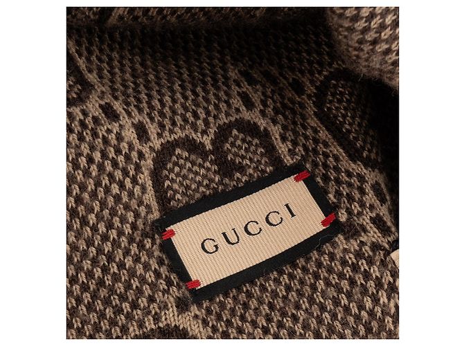 GUCCI - Berretto GG Gucci in lana blu e marrone (L) - vista 3