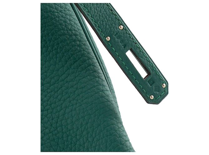 HERMÈS - Borsa Kelly 32 in Pelle Clémence Verde Scuro - vista 6