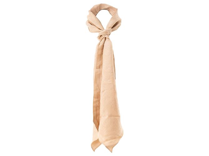 LOUIS VUITTON - Sciarpa Louis Vuitton in seta beige - vista 2