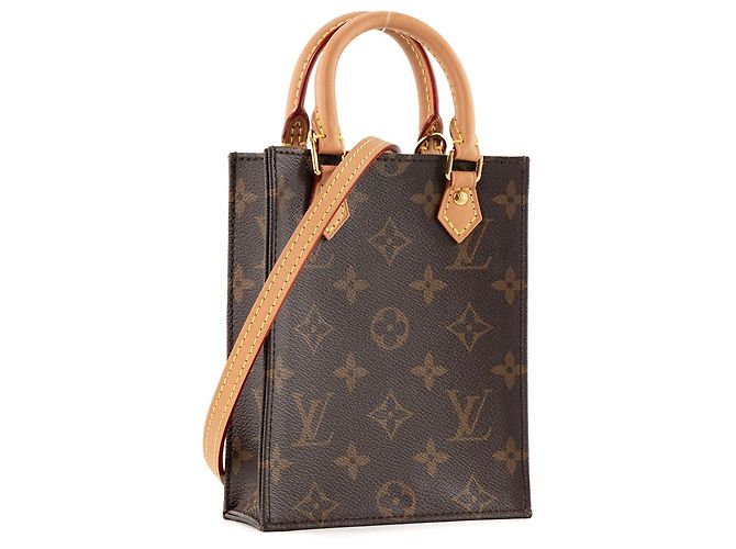 LOUIS VUITTON - Borsa a tracolla Cabas Plat PM Louis Vuitton in tela monogrammata Marrone - vista 2