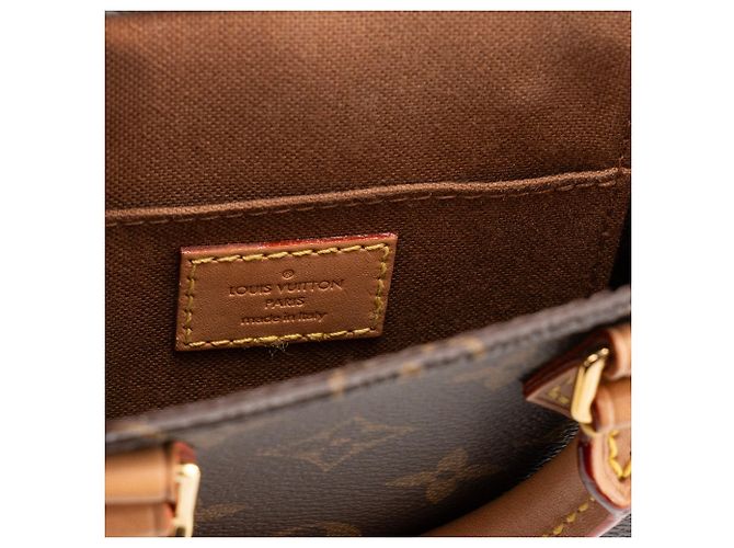 LOUIS VUITTON - Borsa a tracolla Cabas Plat PM Louis Vuitton in tela monogrammata Marrone - vista 5