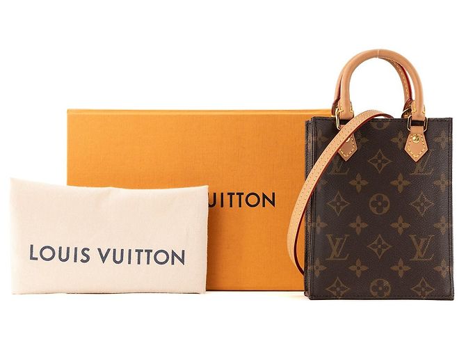 LOUIS VUITTON - Borsa a tracolla Cabas Plat PM Louis Vuitton in tela monogrammata Marrone - vista 7