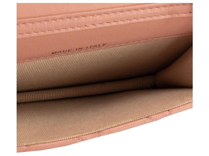 CHANEL - Borsa a Spalla Wallet On Chain Mini Chanel in pelle liscia rosa - vista 10