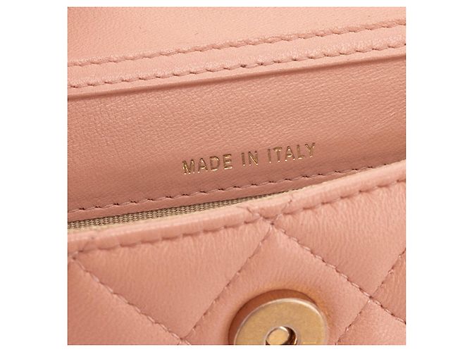 CHANEL - Borsa a Spalla Wallet On Chain Mini Chanel in pelle liscia rosa - vista 8