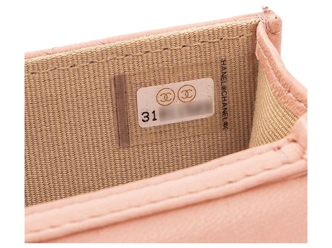 CHANEL - Borsa a Spalla Wallet On Chain Mini Chanel in pelle liscia rosa - vista 9