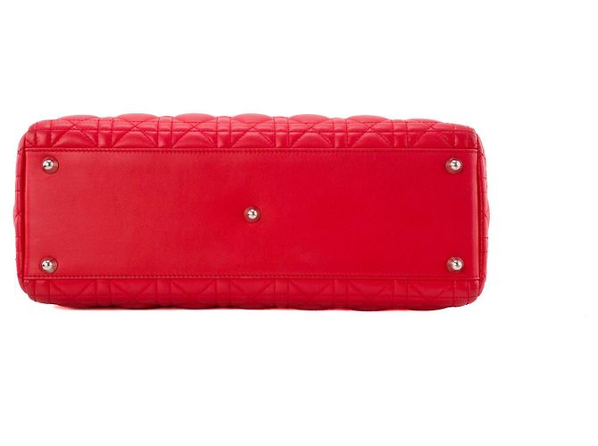 DIOR - Borsa Lady Dior large in pelle cannage rosa - vista 4