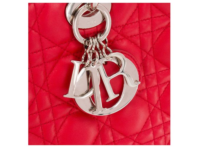 DIOR - Borsa Lady Dior large in pelle cannage rosa - vista 5
