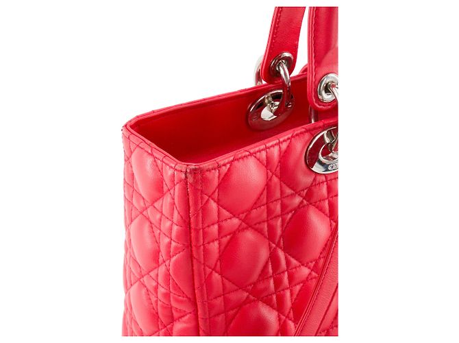DIOR - Borsa Lady Dior large in pelle cannage rosa - vista 6