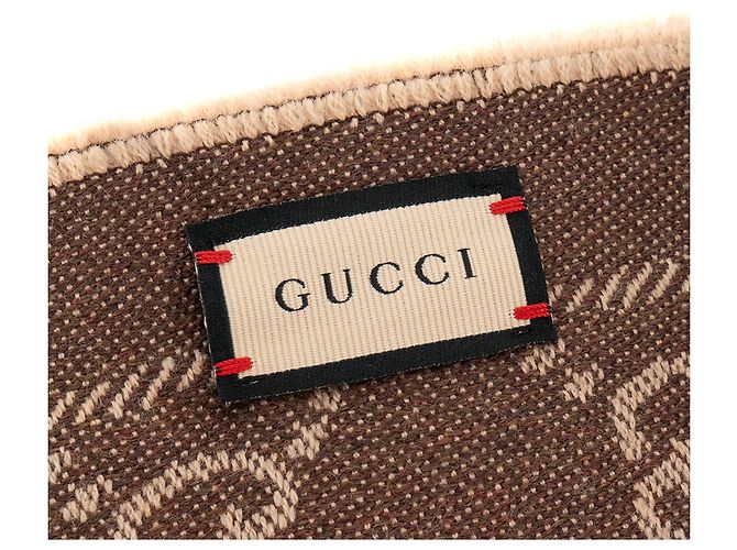 GUCCI - GG Gucci Wollschal in Braun - Ansicht 4