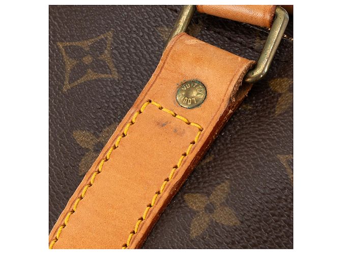 LOUIS VUITTON - Borsa da Viaggio Keepall 60 con Tracolla Louis Vuitton in Tela Monogram Vintage Marrone - vista 13