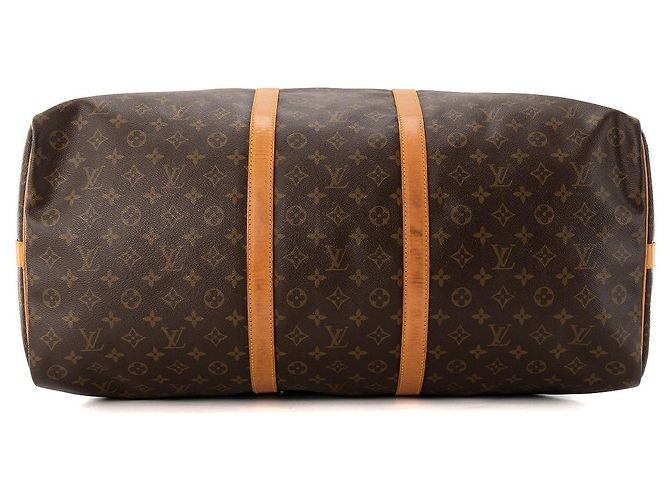 LOUIS VUITTON - Borsa da Viaggio Keepall 60 con Tracolla Louis Vuitton in Tela Monogram Vintage Marrone - vista 4