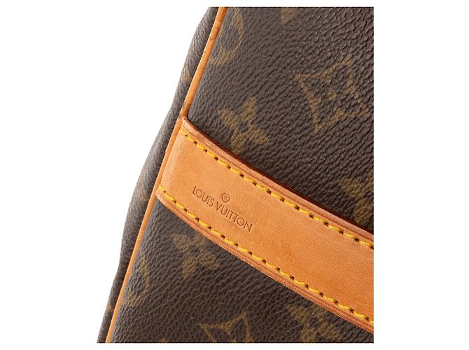 LOUIS VUITTON - Borsa da Viaggio Keepall 60 con Tracolla Louis Vuitton in Tela Monogram Vintage Marrone - vista 5