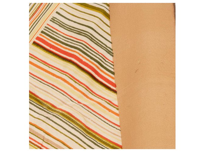 CHANEL - 90 cm Multicolor gestreifter Seidenschal Mehrfarben - Ansicht 5