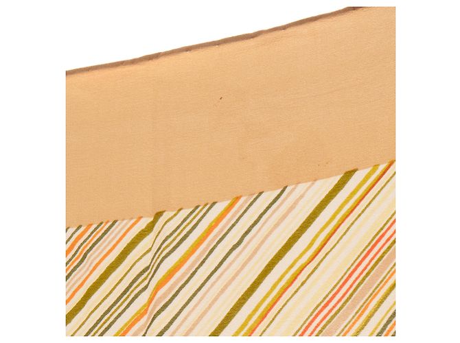 CHANEL - 90 cm Multicolor gestreifter Seidenschal Mehrfarben - Ansicht 6