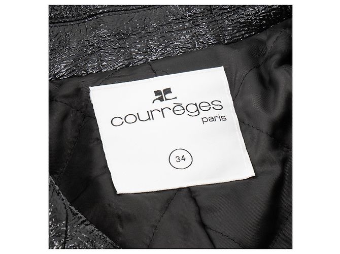 Courreges COURRÈGES - Giacca Courrèges in vinile nero (T34) - vista 5